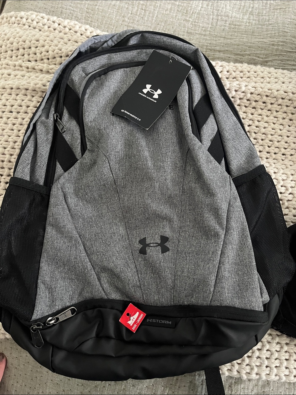 Under Armour Grey and Black UA Storm Backpack